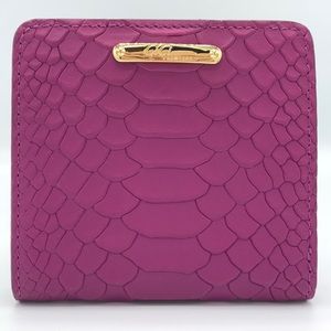 NWT Gigi New York Mini Embossed Python Wallet